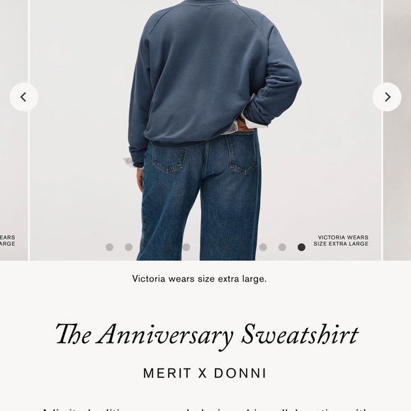 Donni X Merit Beauty 5th Anniversary Sweatshirt XL- Limited/Sold Out - Picture 5 of 10